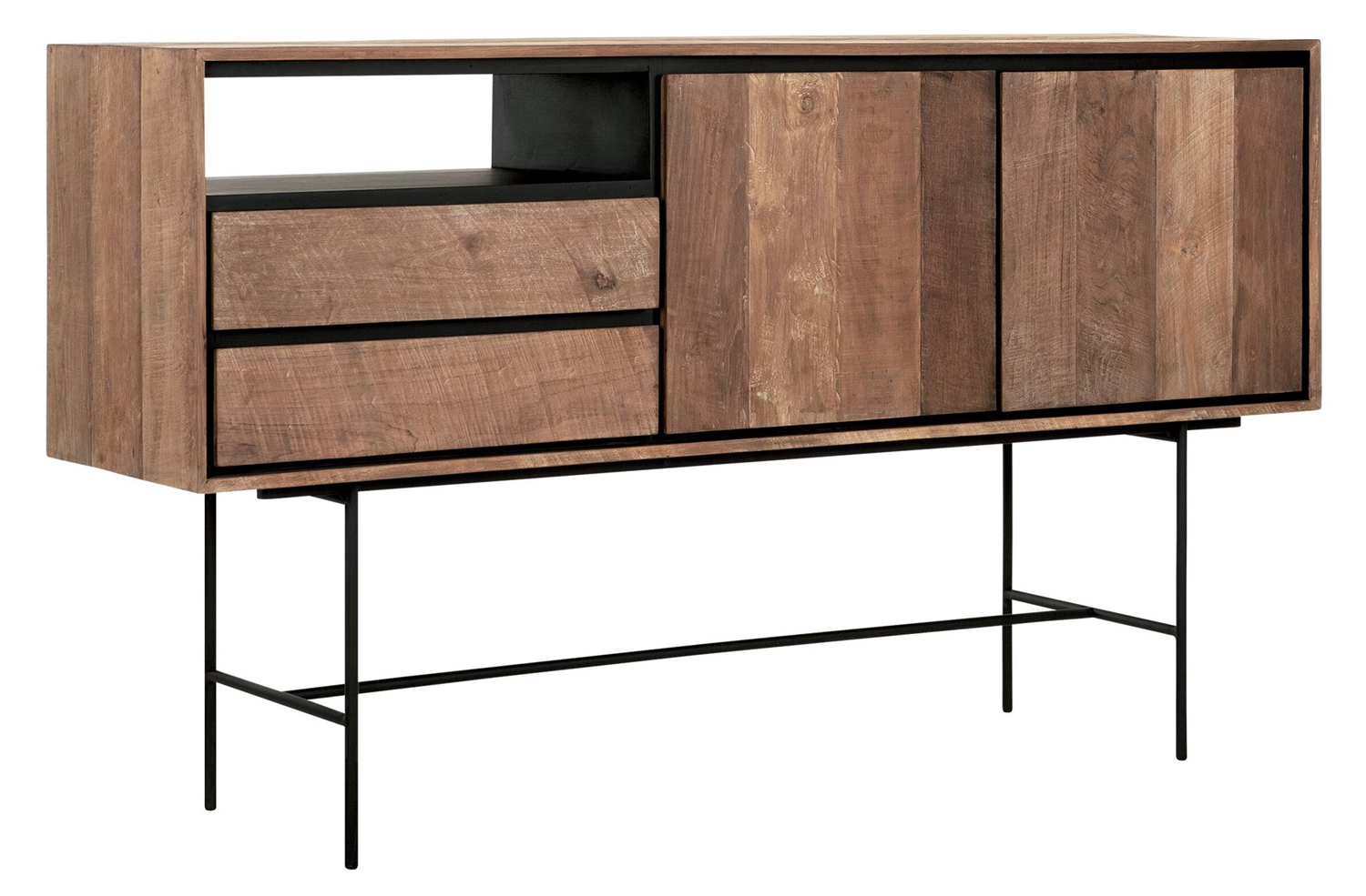 Sideboard Metropole II 160 cm recyceltes Teakholz massiv