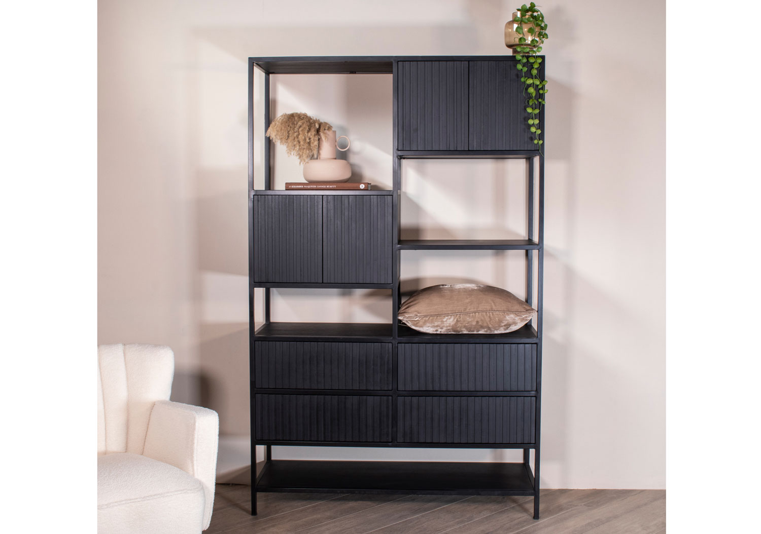 Bücherregal Regal Schrank JOHANN H 190 schwarz