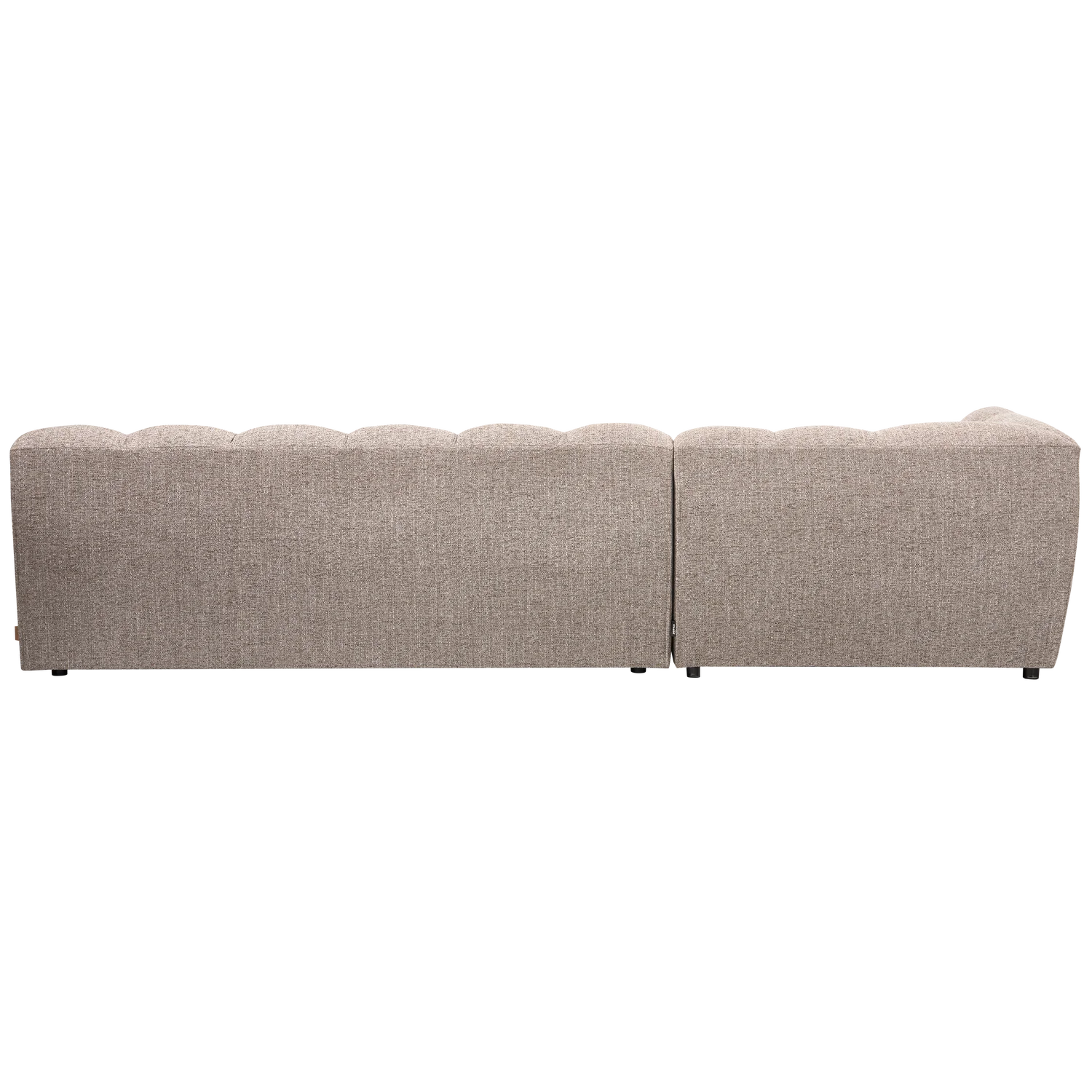 Ecksofa Sofa ALLURE Bezug Webstoff Melangebraun Chaiselongue links