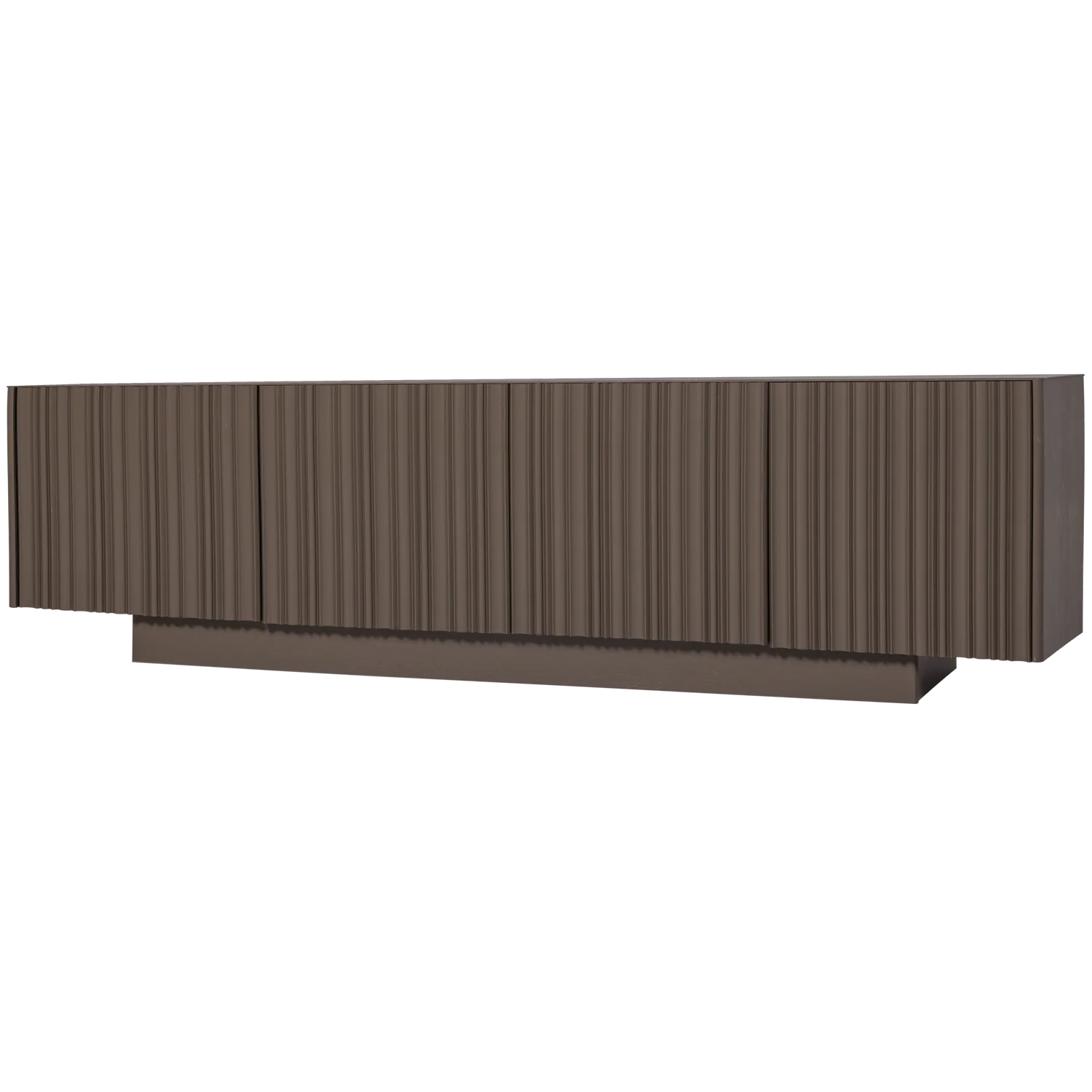 TV Möbel Lowboard NOVA 200 cm Kiefer Massivholz trüffelbraun