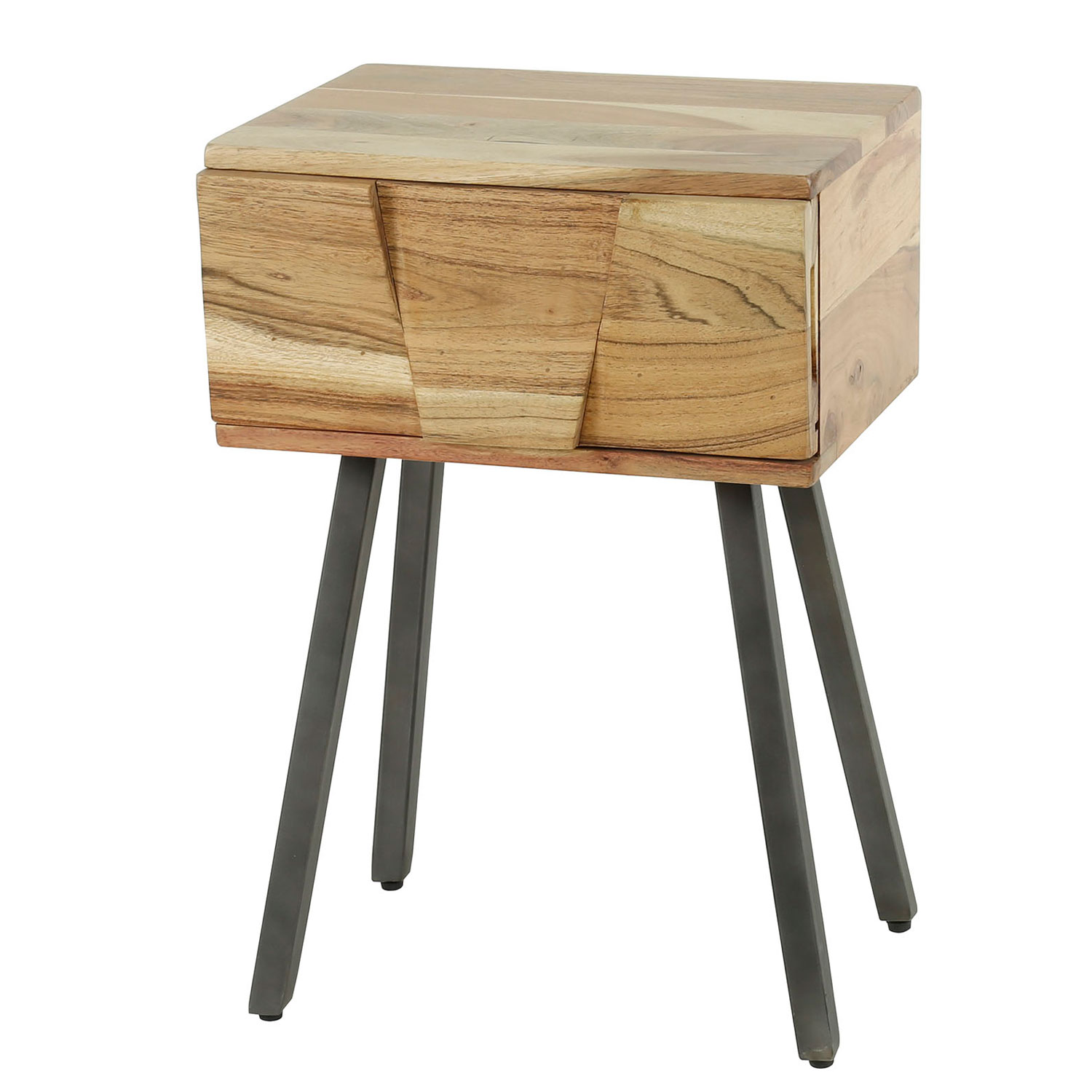 Nachttisch LEEN H 60 cm Akazie Massivholz natur