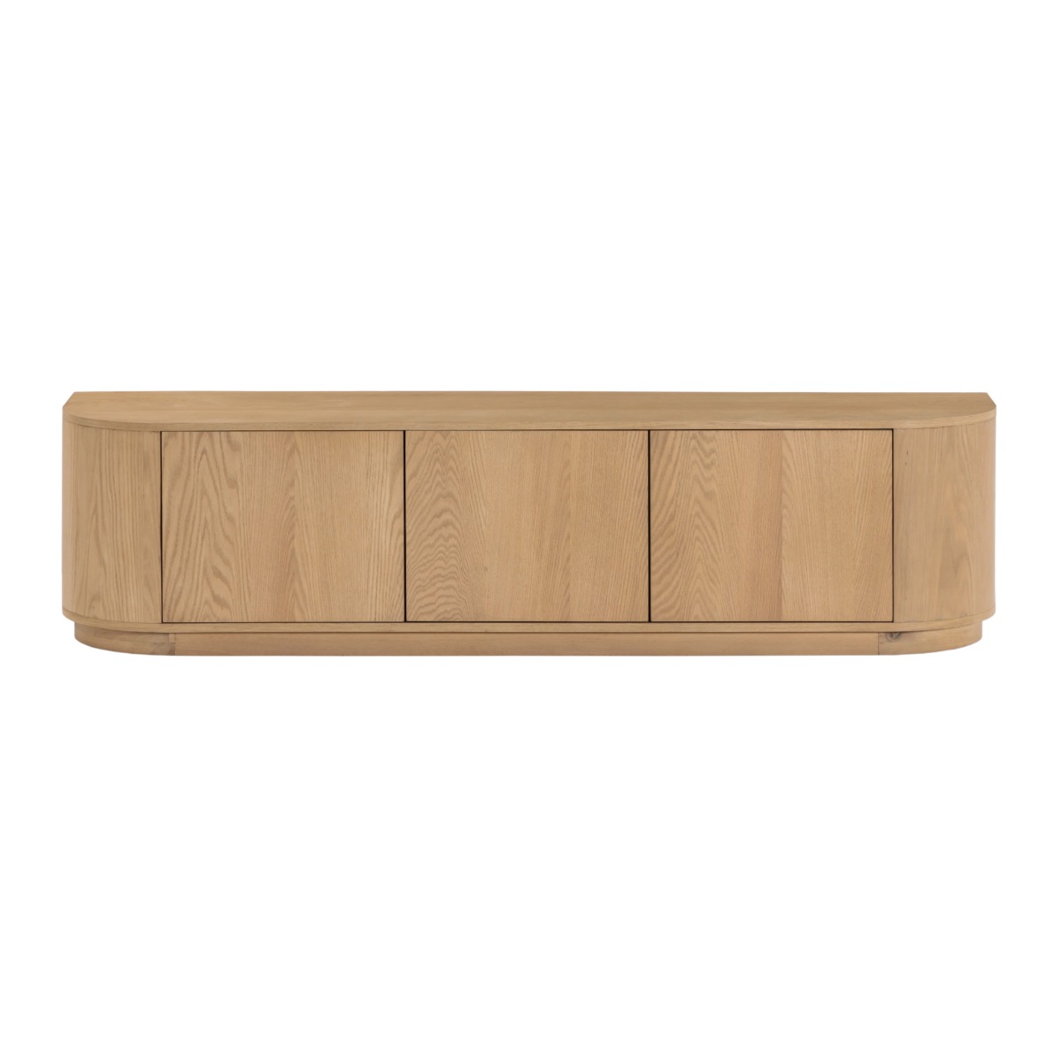 TV Möbel Lowboard Novero 180 cm Eichenholzfurnier natur