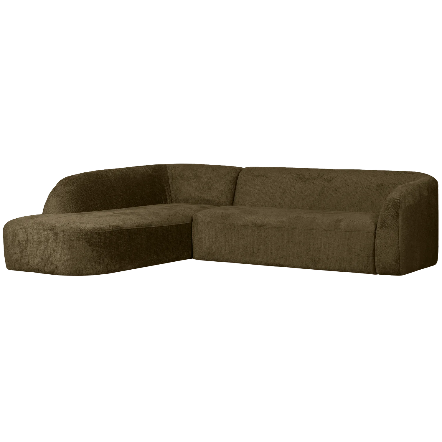 Eckgarnitur Sloping Struktur Velvet bonsai Ecksofa Longchair links