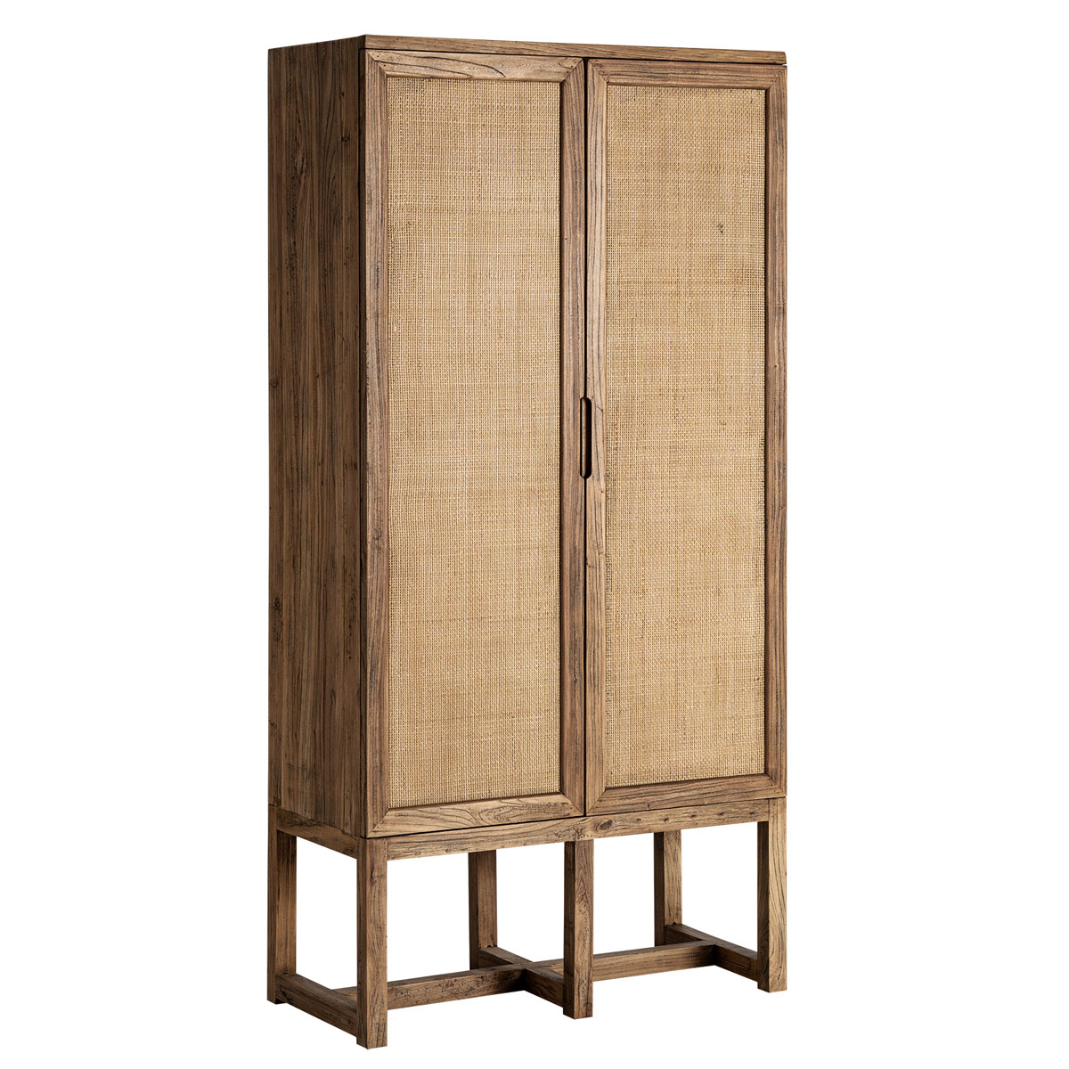 Schrank BYREMO H 171 cm Ulmenholz hellbraun Highboard