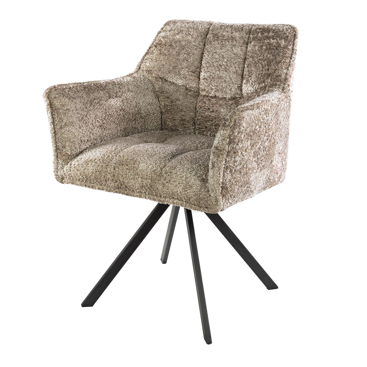 2er Set Armlehnstuhl Fino drehbar Savelle sandfarben