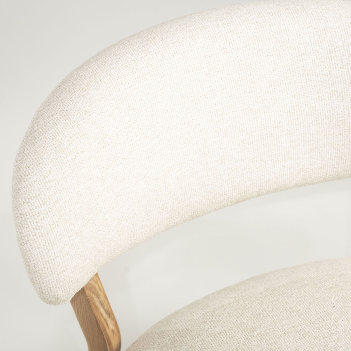 Sessel Mikky Eiche helbraun Stoff beige Clubsessel Fernsehsessel