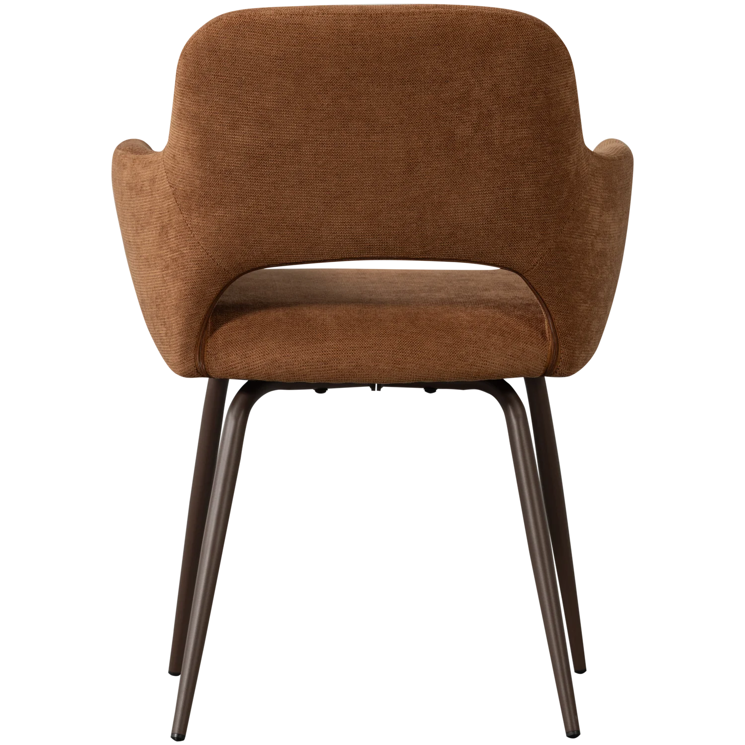 2er Set Esszimmerstuhl mit Armlehnen JENNY Webstoff braun