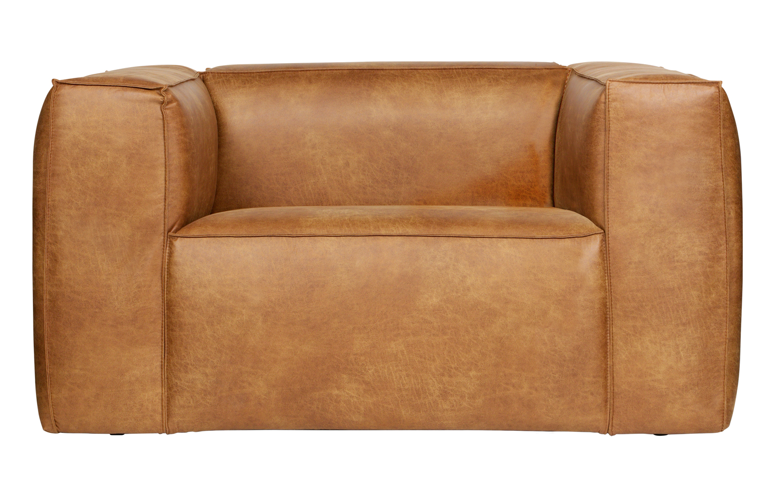 Woood Sessel Bean Leder recycelt cognac