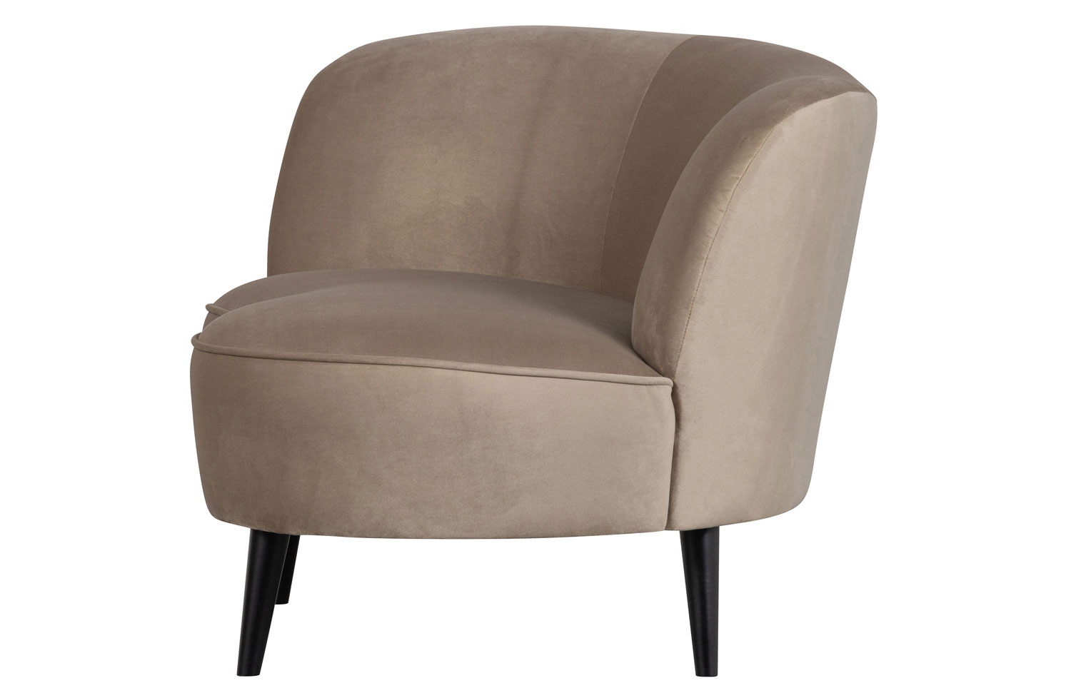 Lounge Sessel Sara links Samt khaki