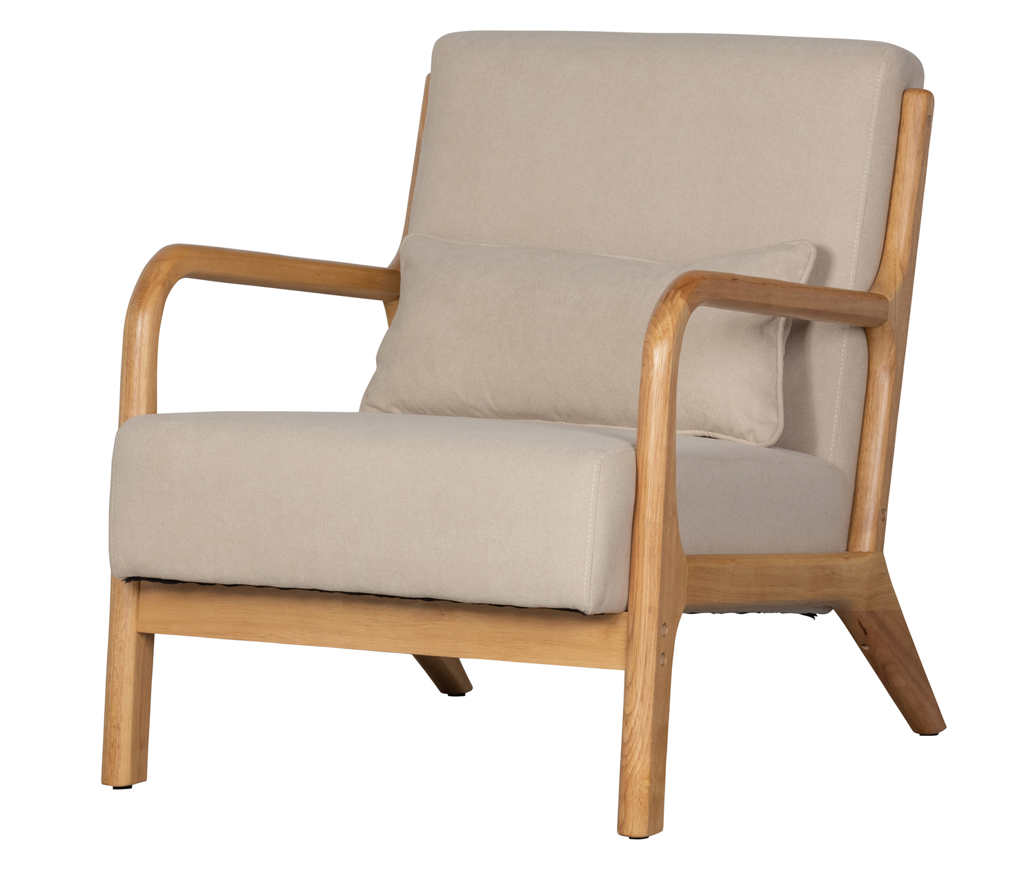 woood Lounge Sessel Mark Webstoff naturel