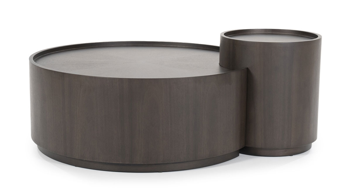 2er Set Couchtisch Max Wallnuss Furnier dunkelbraun