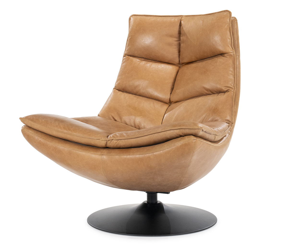 Sessel Relaxsessel Sven Boho Leder cognac Drehsessel