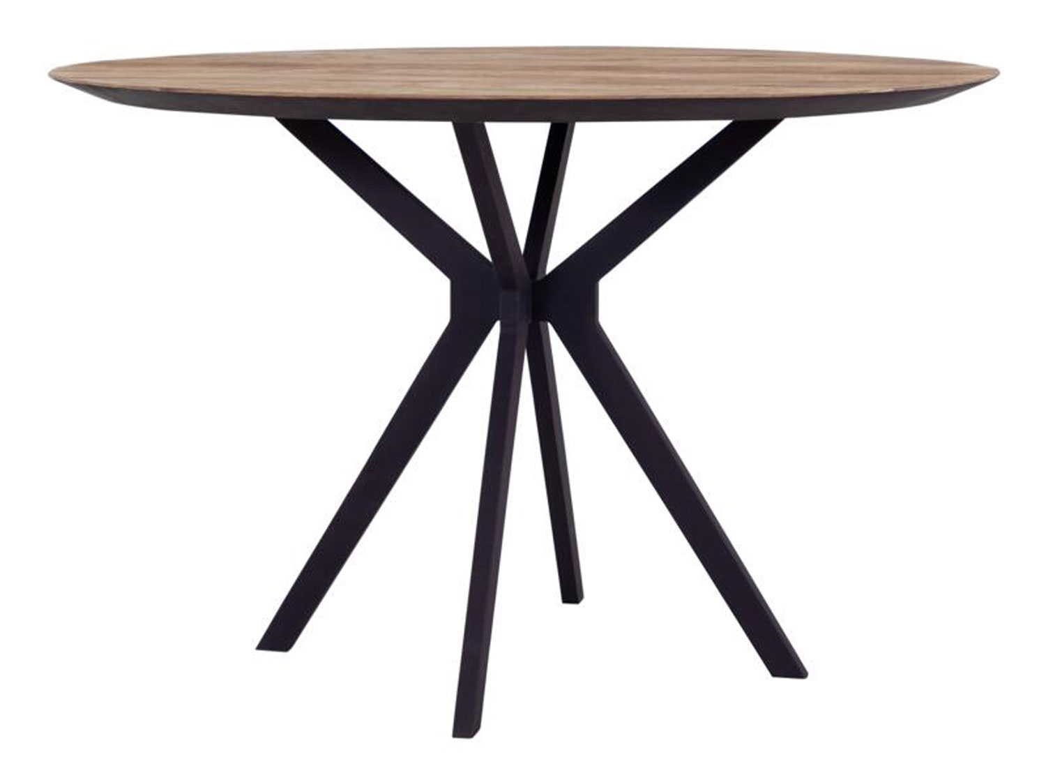 DTP Home Esstisch Metropole rund Ø 140 cm recyceltes Teakholz Metall