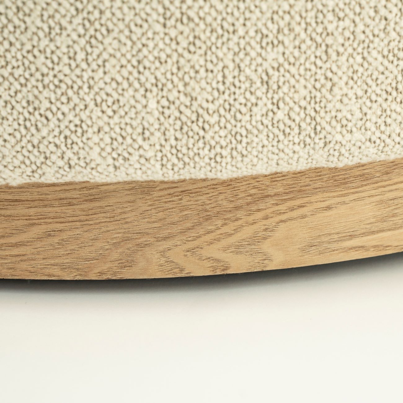 Pouf Sitzhocker Sitzpouf rund beige 80 cm