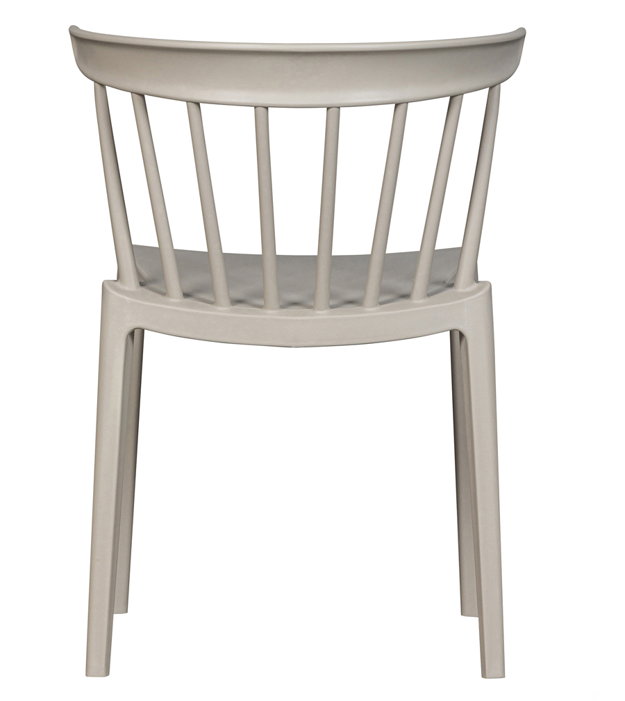 2er Set Gartenstuhl Kunststoff BLISS grau stapelbar