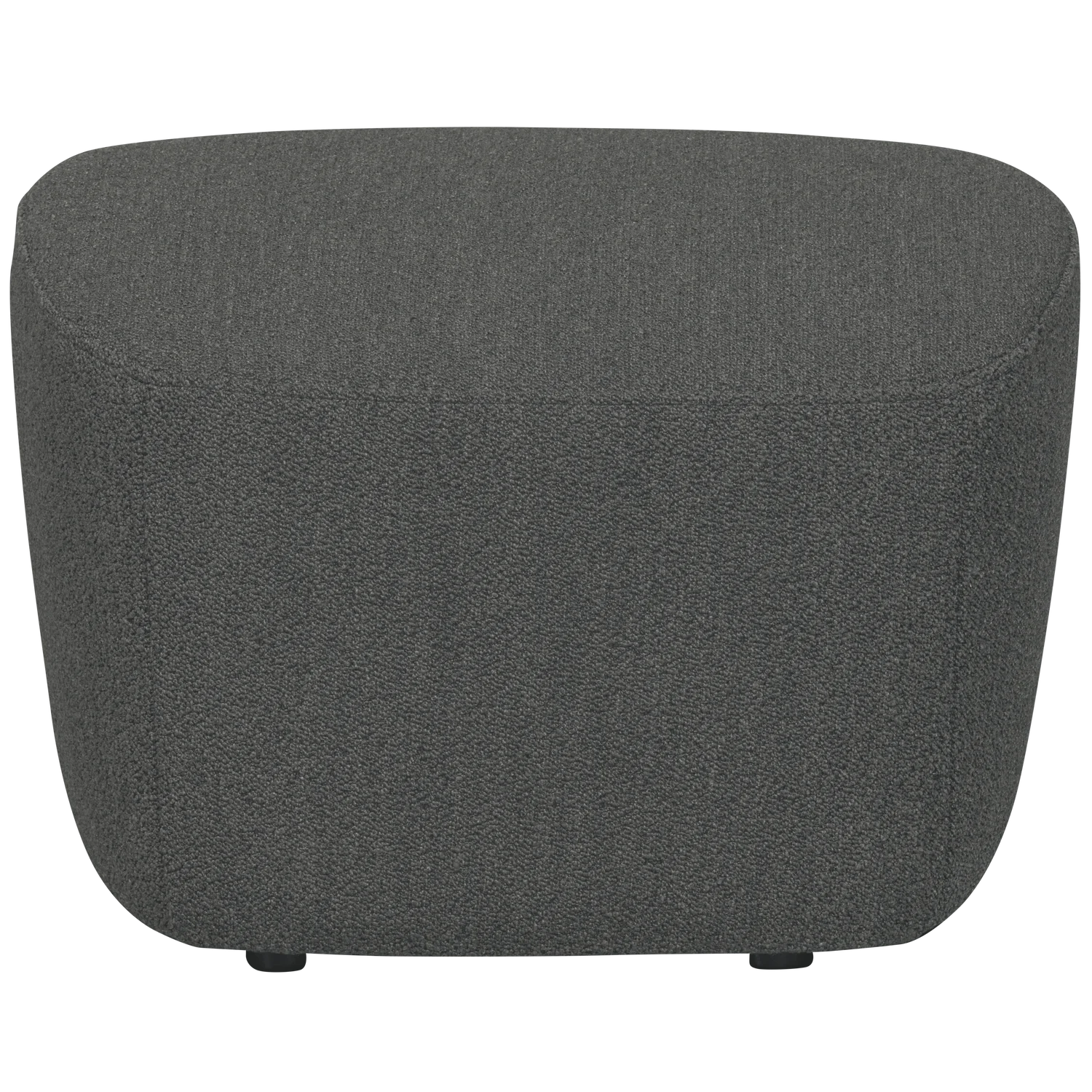 Pouf LOFTY 62 x 48 cm Hocker Sitzhocker Bouclé stahlgrau