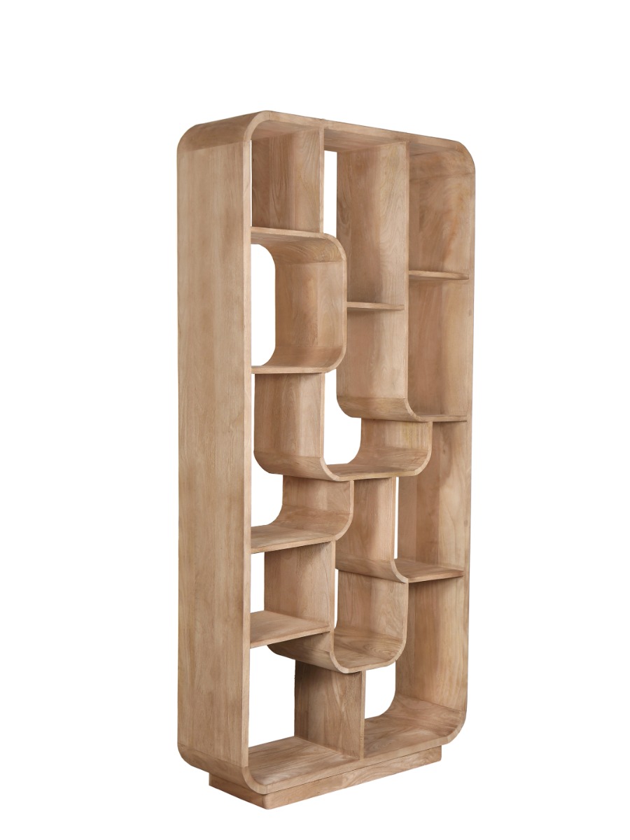 Schrank Regal Logan B 90 cm Mangoholz hellbraun
