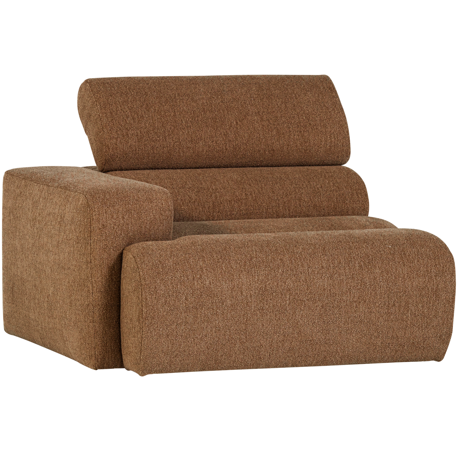 Sofaelement NOVI mit Armlehne links Element Bouclé karamell