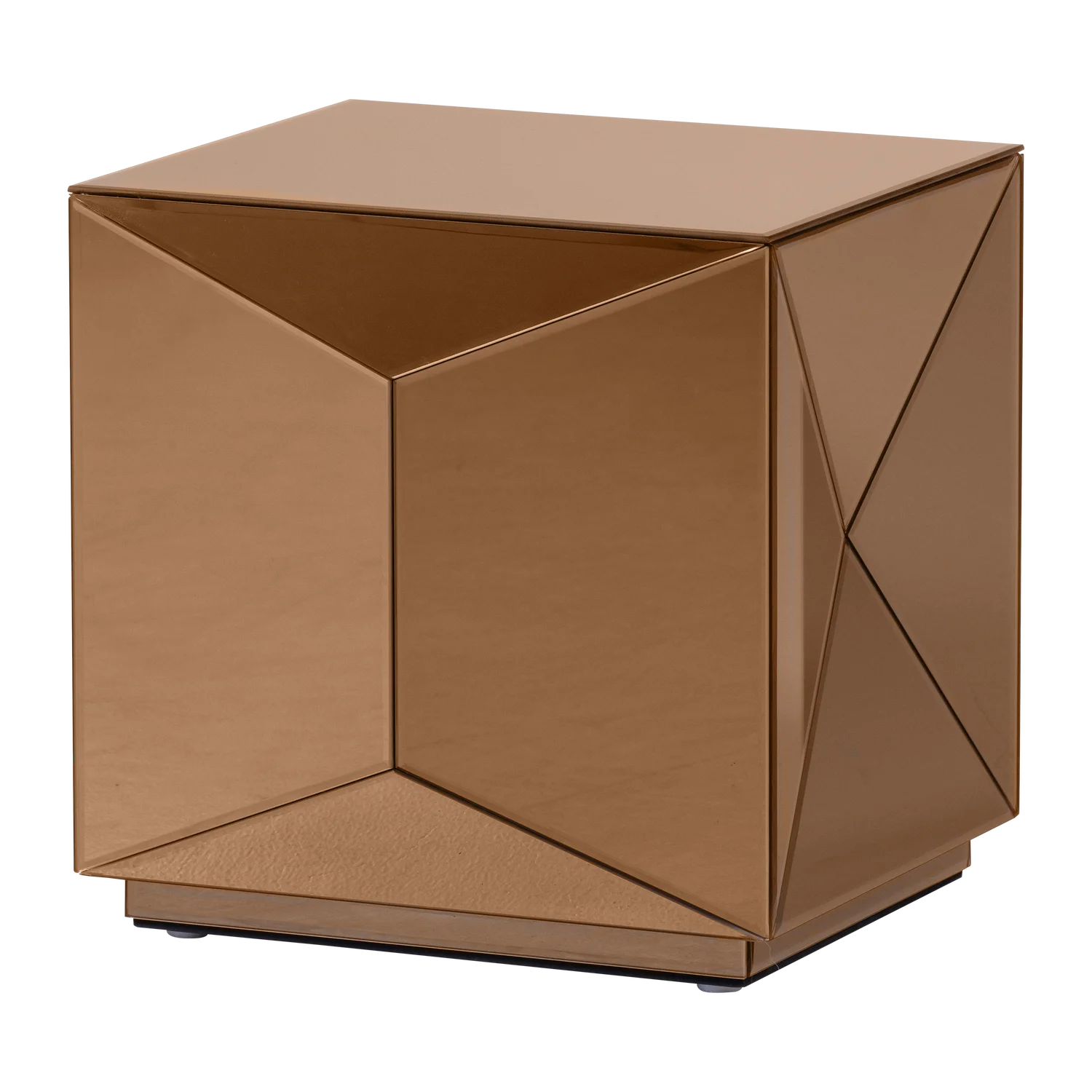 Beistelltisch MIRROX 50 x 50 cm MDF Spiegelglas