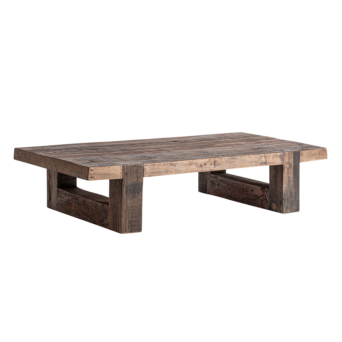 Couchtisch LOSSE 160 x 80 cm Altholz rustikal braun