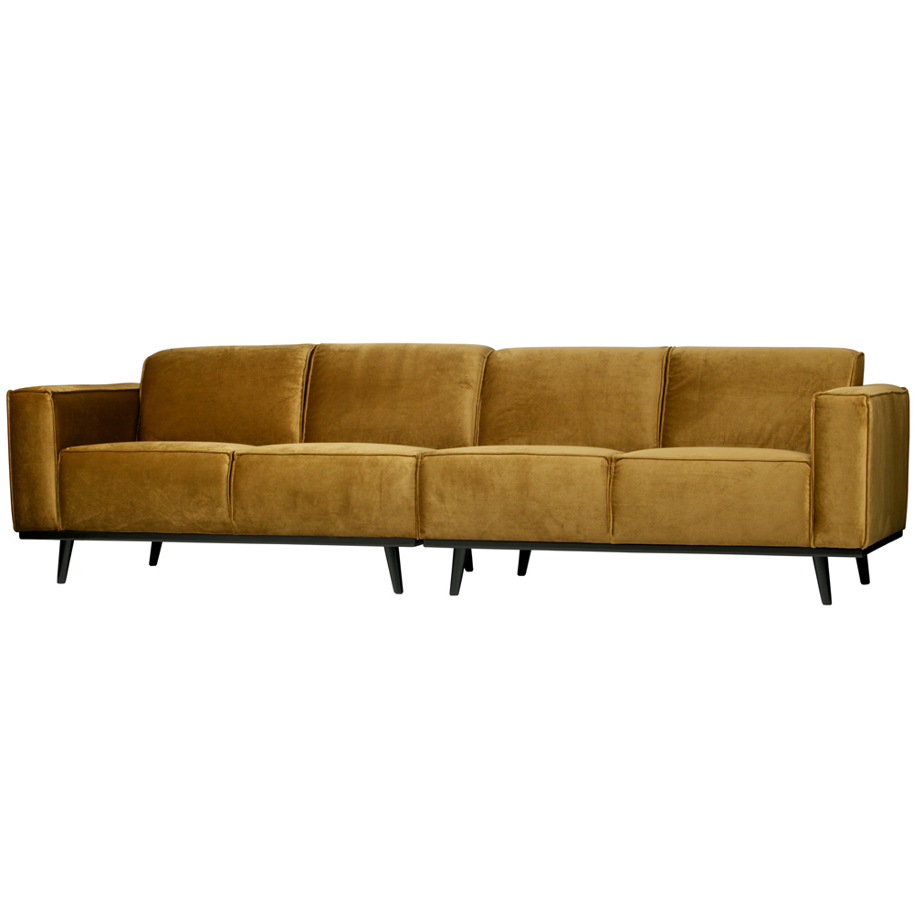 4 Sitzer Sofa STATEMENT Samt honiggelb