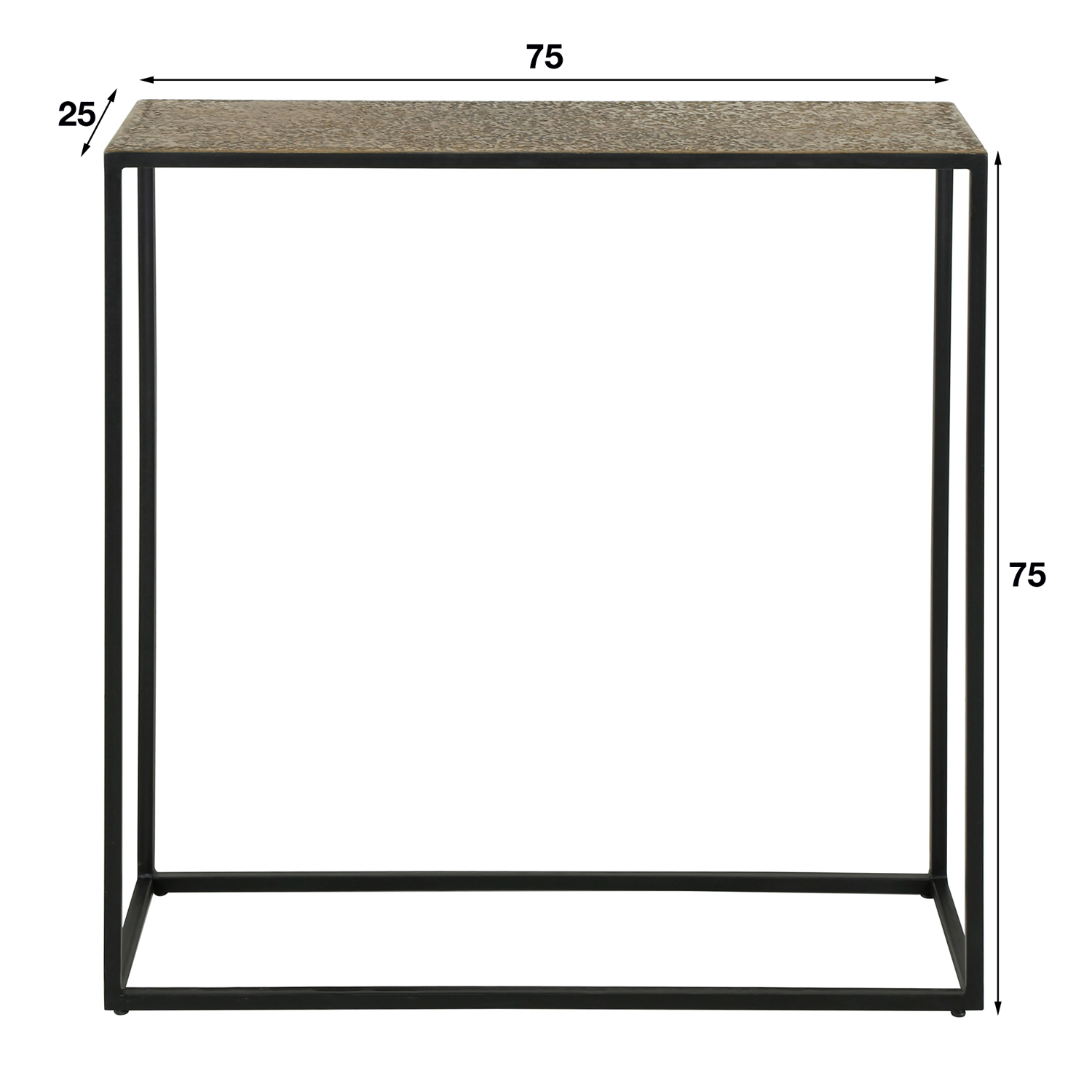Konsolentisch Metall B 75 cm antikbronze Konsole Sideboard