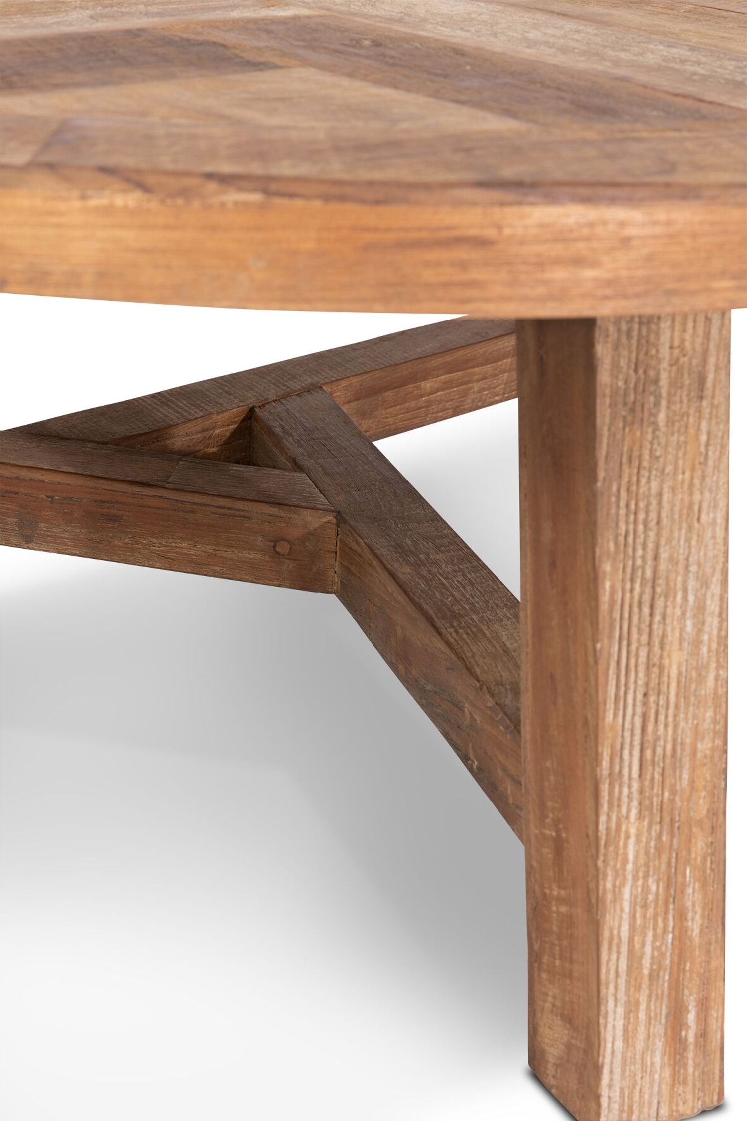 Couchtisch Monastery rund Ø 90 cm recyceltes Teakholz