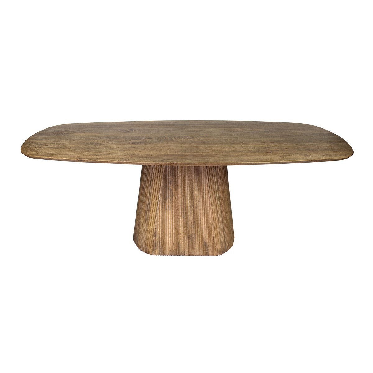 Esstisch ELEANO oval 215 × 105 cm aus Mangoholz Natur