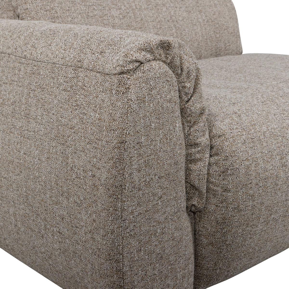 woood Ecksofa BAGGY Webstoff braun melange Chaiselongue rechts