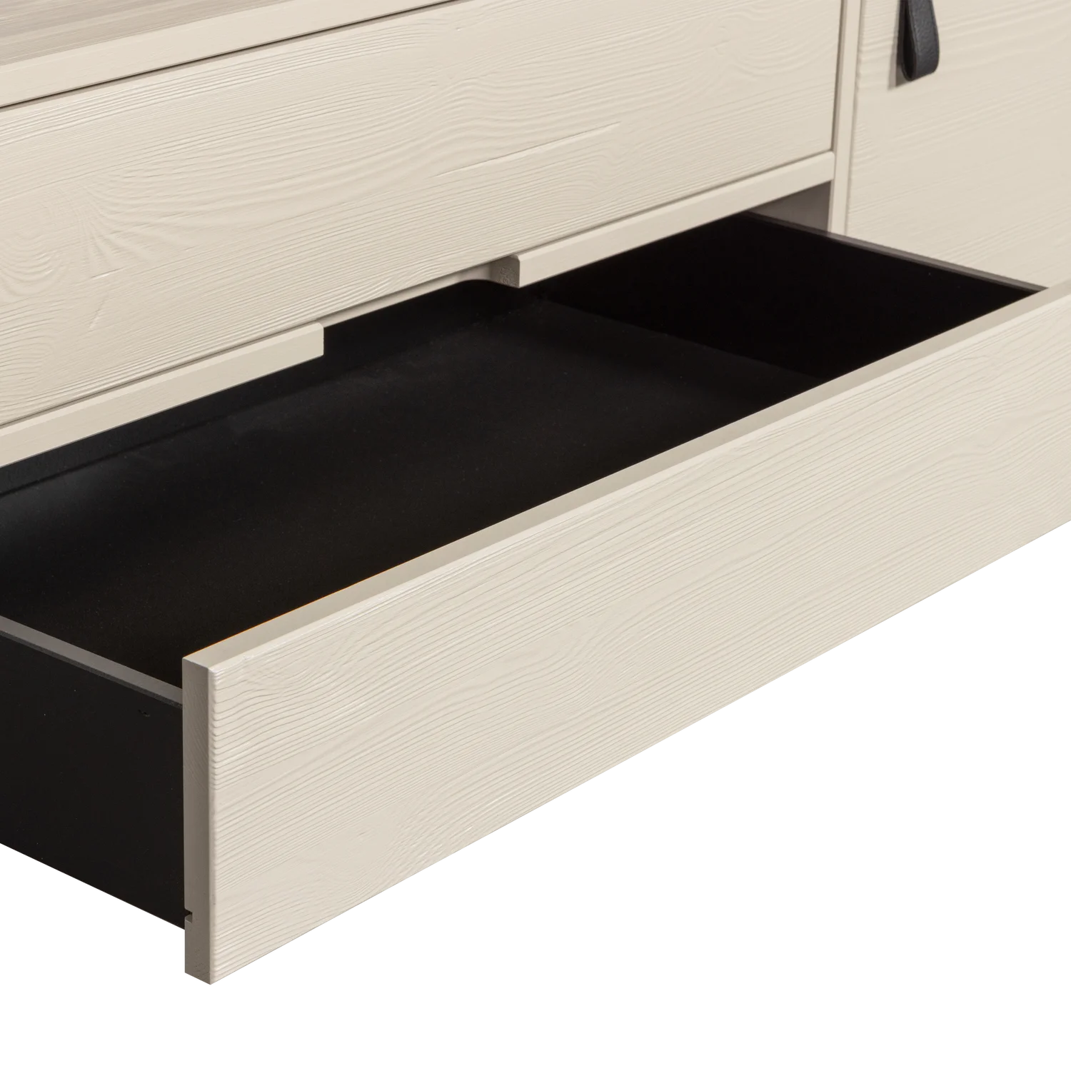 TV Möbel Lowboard SILAS 150 cm Kiefernholz staubgrau Metall