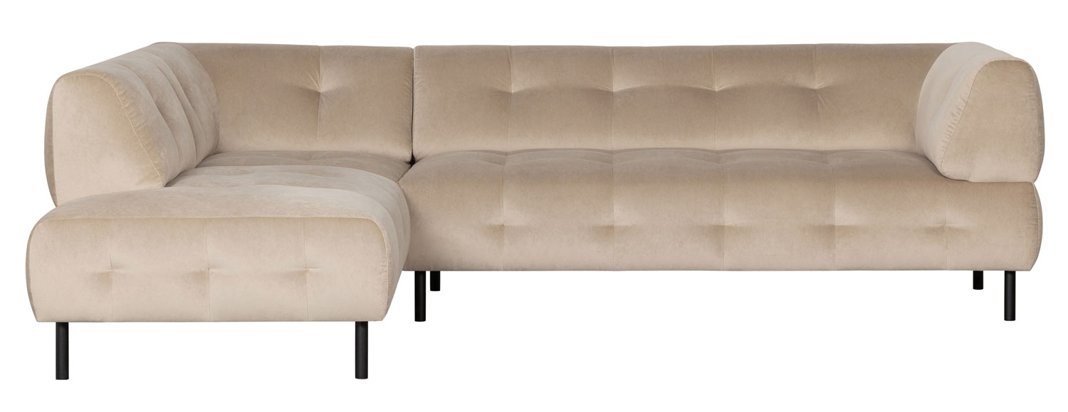 woood Lloyd Ecksofa links washed Velvet Samt Sand