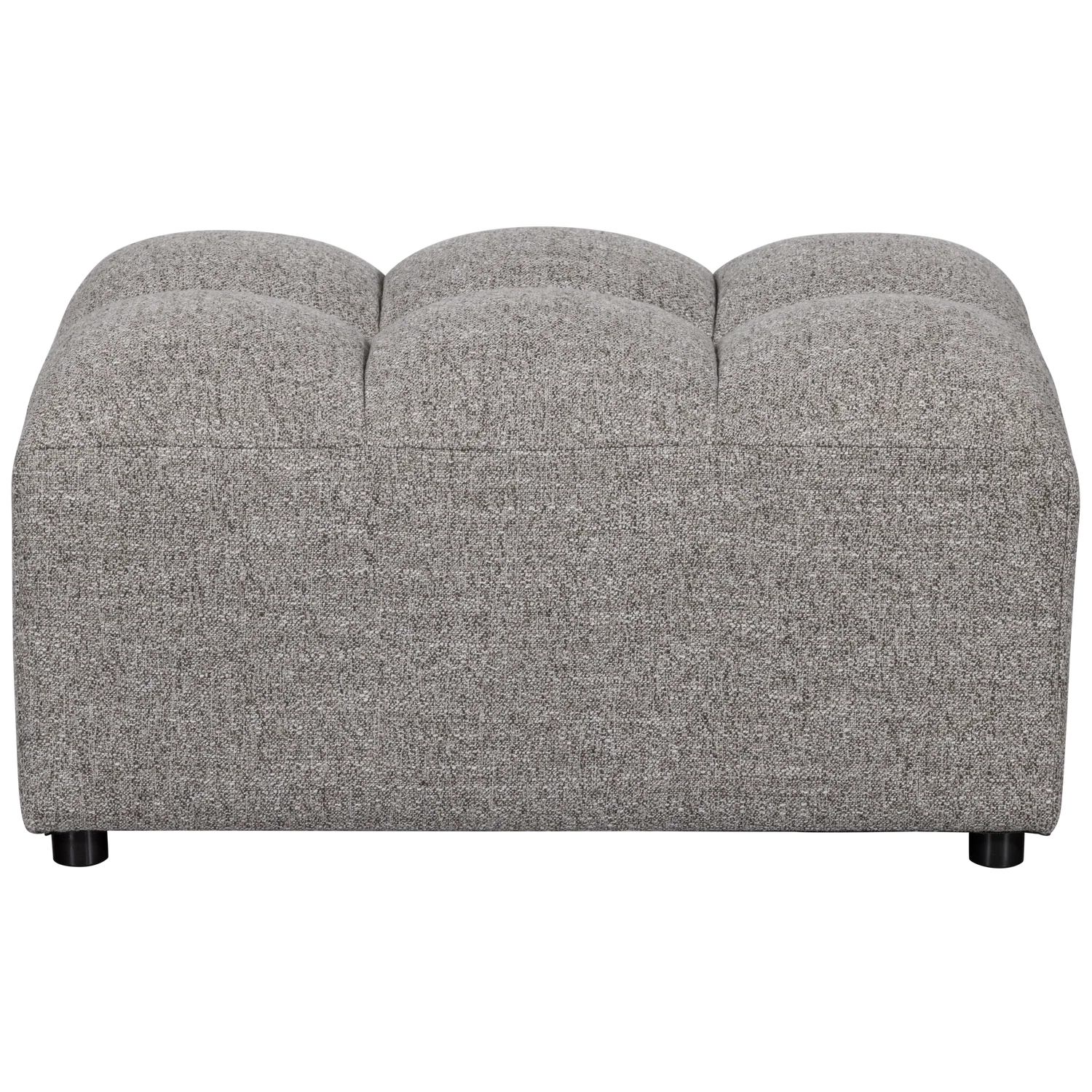 Pouf ALLURE 100 x 70 cm Hocker Sitzhocker Webstoff tonfarben melange