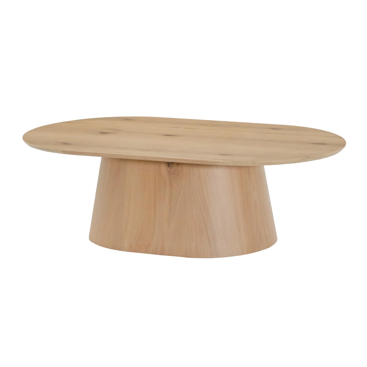 Couchtisch Novero oval 120 x 70 cm Eichenholzfurnier natur
