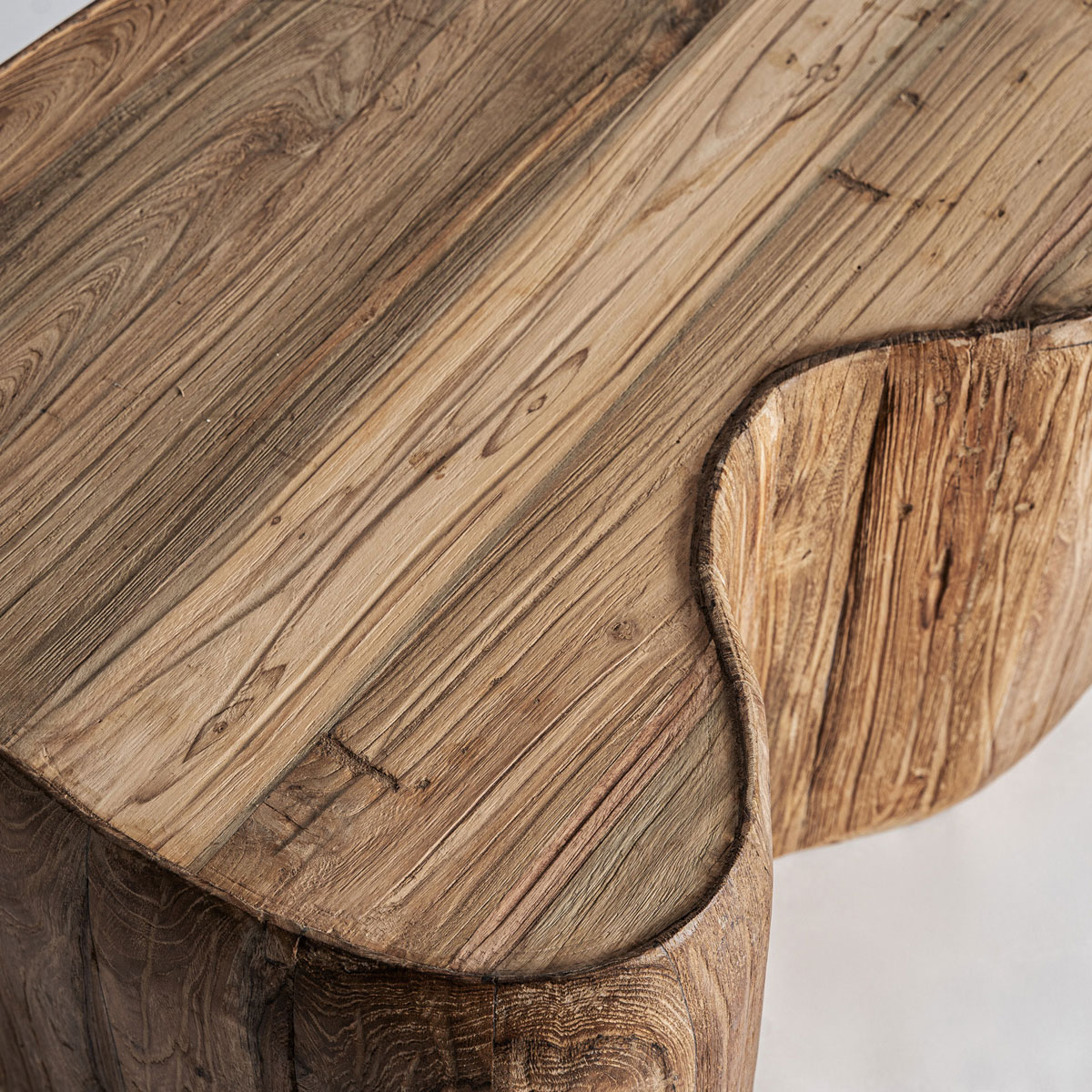 Couchtisch Sofatisch ERLOY 70 x 55 cm recyceltes Teakholz