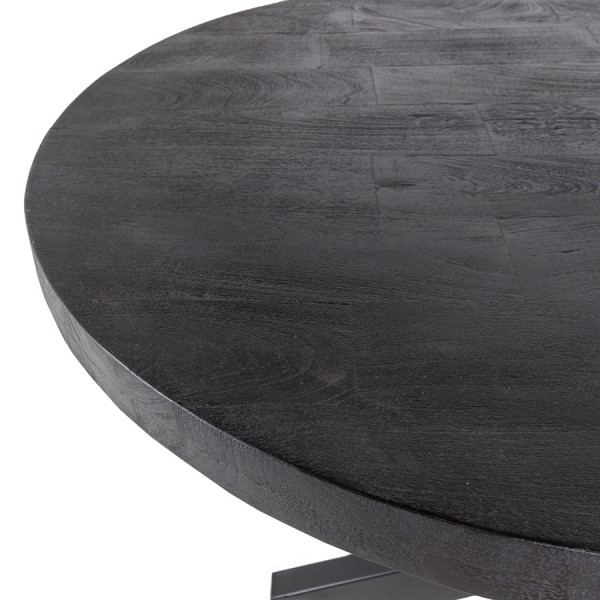 Esstisch Barn oval 300 x 100 cm Mango schwarz