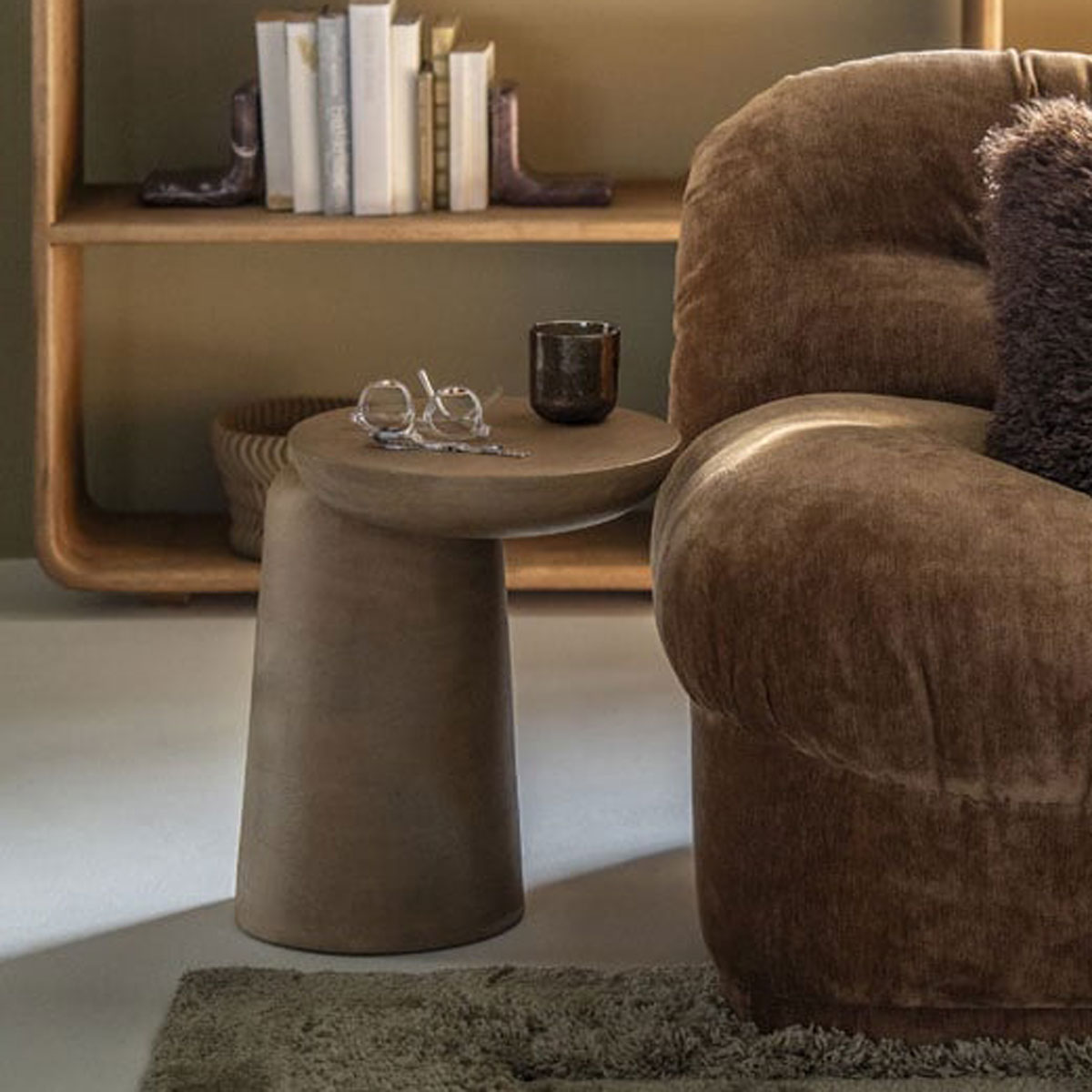 Beistelltisch Woomble H 47 cm Mango Massivholz hellbraun