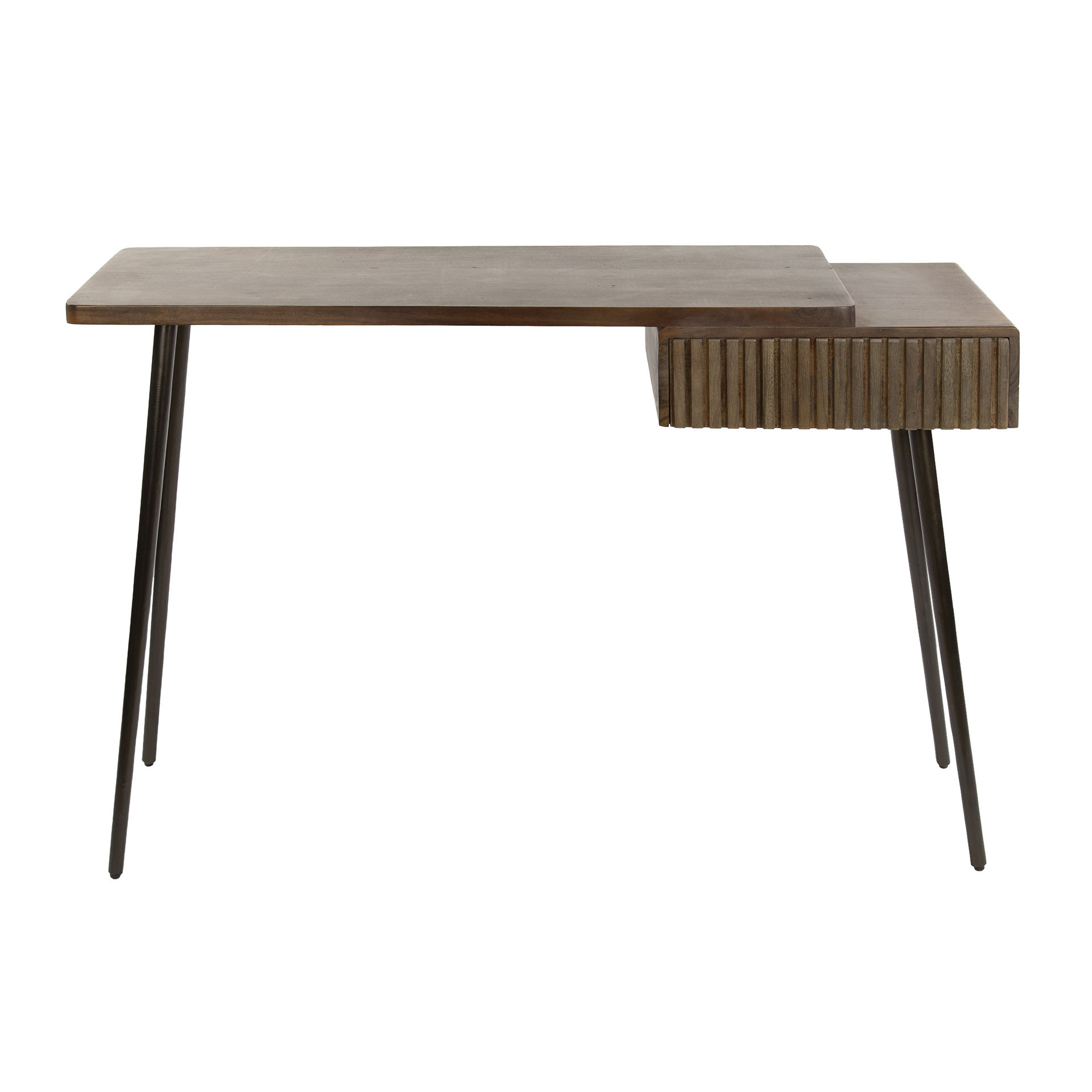 Schminktisch Konsolentisch SOUL 120 cm Akazie massiv braun Metall