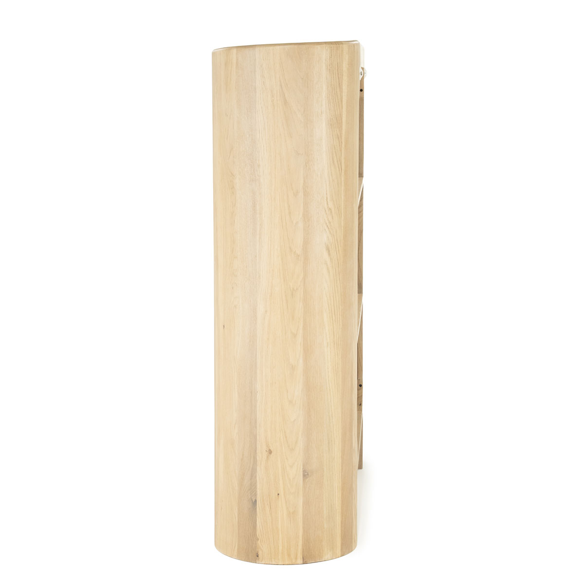 Highboard Don mit 2 Türen Eiche Holz Furnier hellbraun Marmor