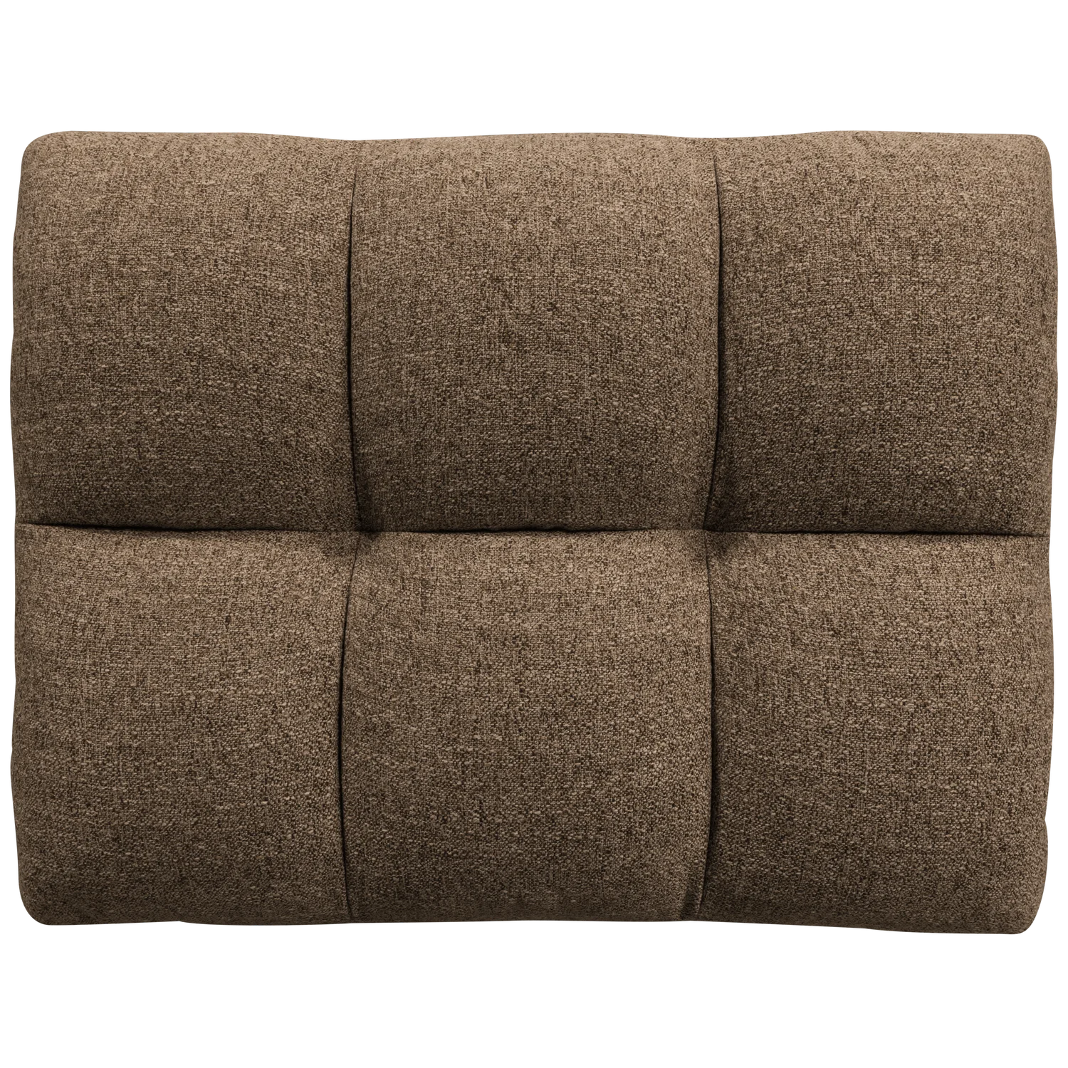 Pouf ALLURE 100 x 70 cm Hocker Sitzhocker Webstoff dunkelbraun melange