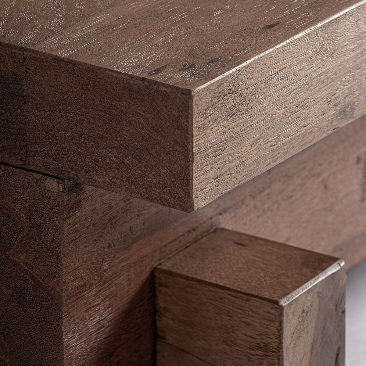 Couchtisch BRUTALIST 150 x 100 cm Salholz rustikal braun