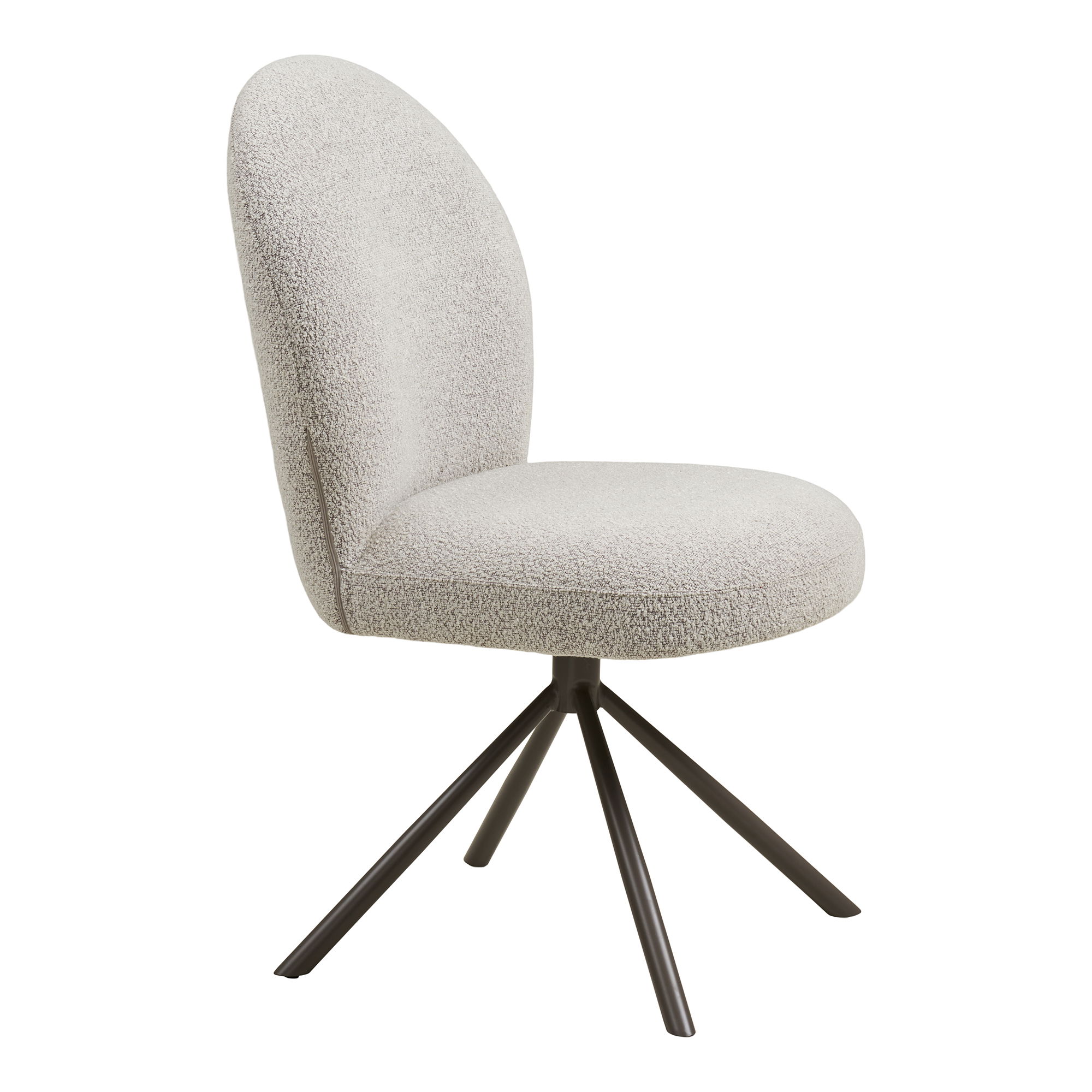 2er Set Esszimmersuhl LENA Drehfunktion Bouclé sand Dinnerstuhl Esstischstuhl