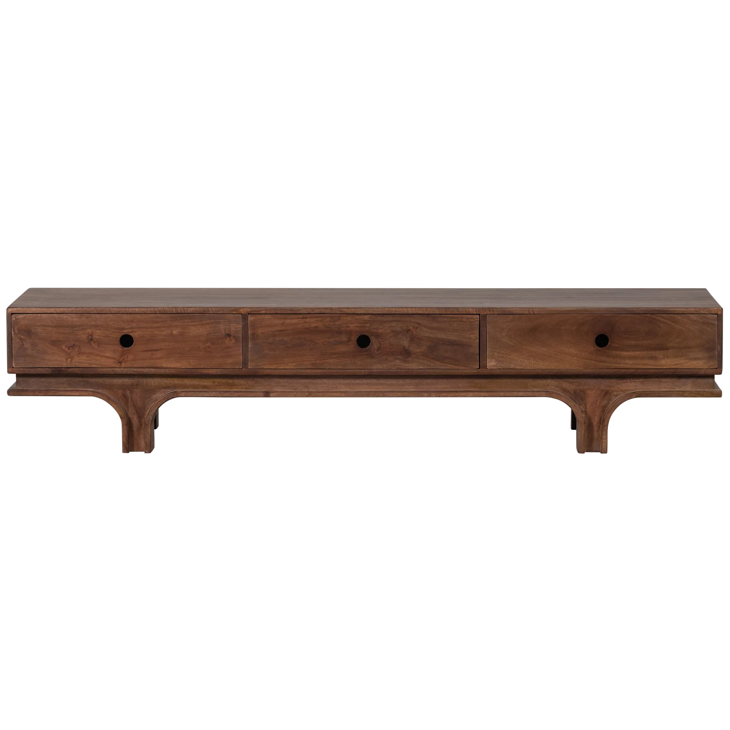 TV Möbel Lowboard STAES 180 cm Mango Massivholz wallnussbraun