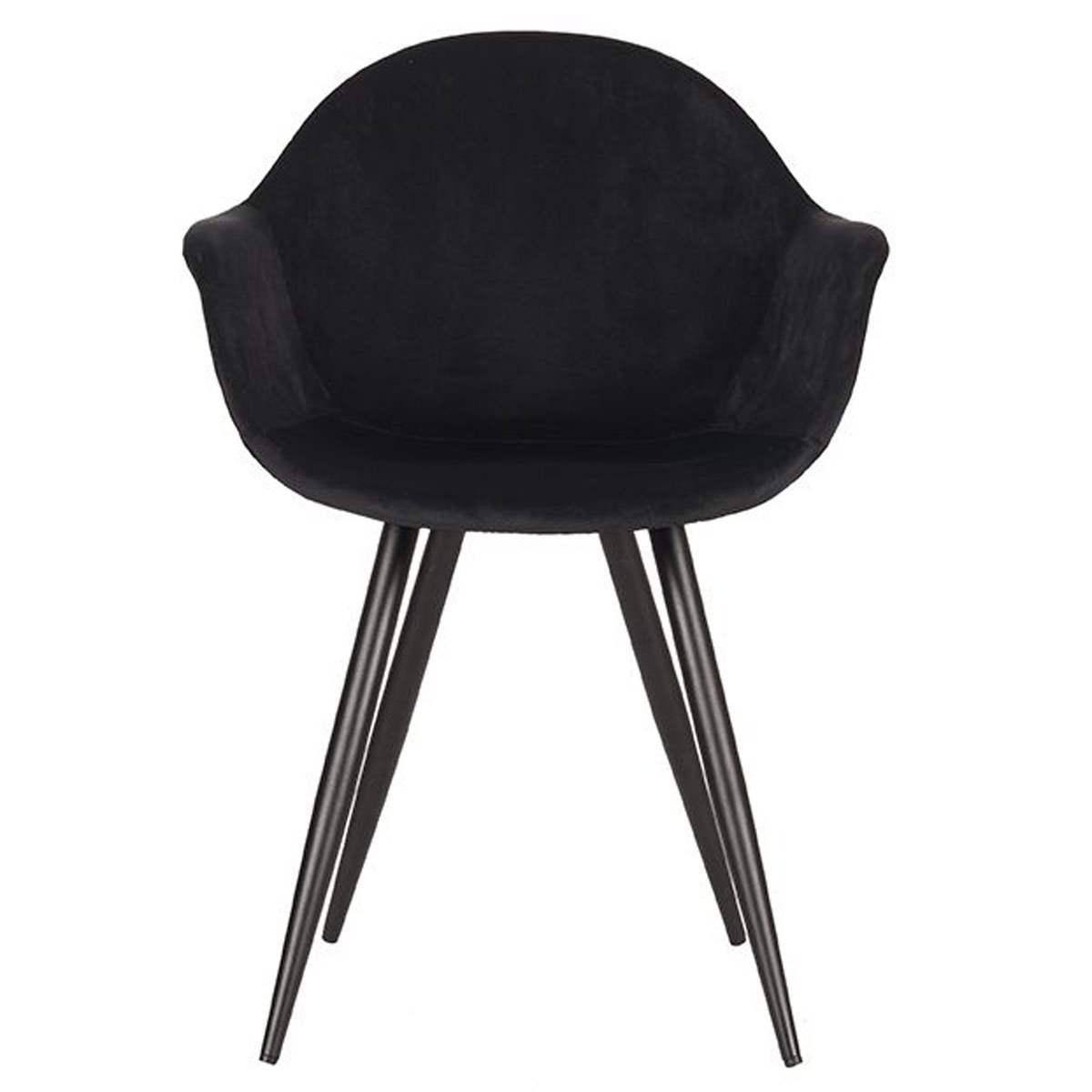 Esstischstuhl MORLI Samt Velvet schwarz Schalenstuhl