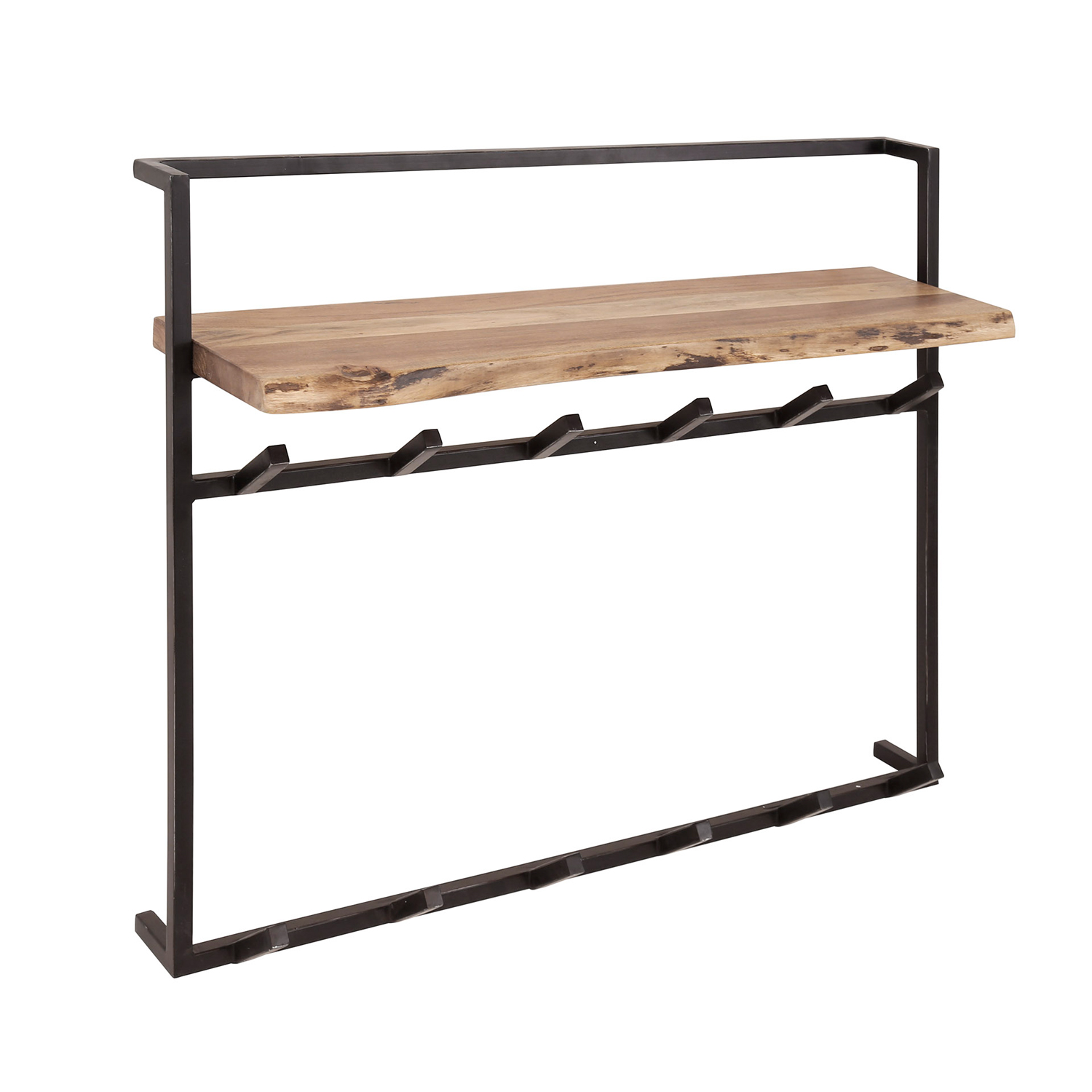 Wandgarderobe B 100 cm 12 Haken mit Hutablage