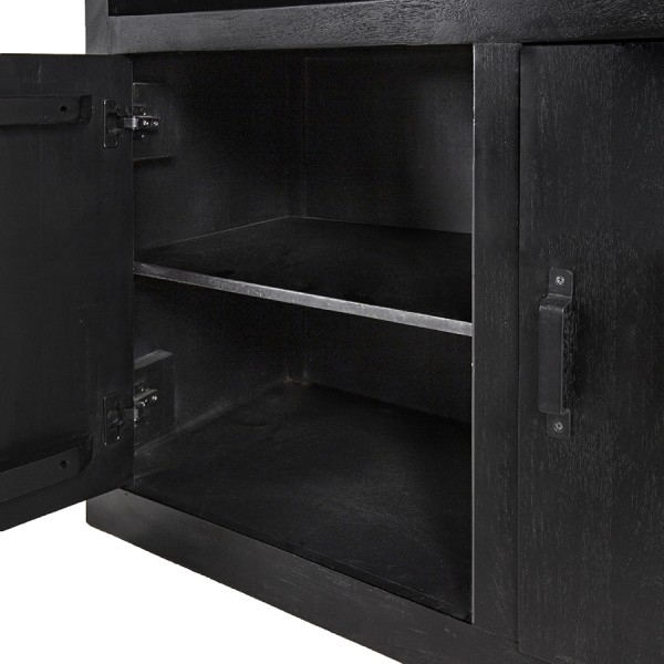 Bücherschrank Xaver B 120 cm Schrank Regal aus Holz schwarz
