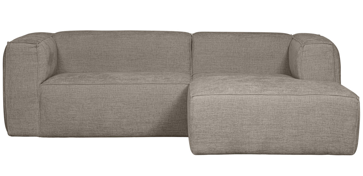 Ecksofa BEAN Melange Travertin Longchair rechts