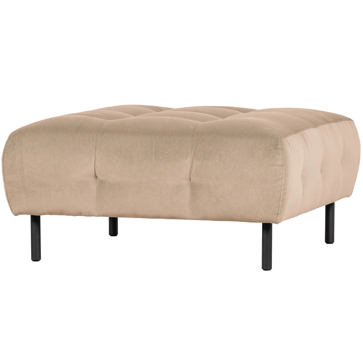Pouf LLOYD 90 x 90 cm Hocker Sitzhocker Samt Velvet meersalz