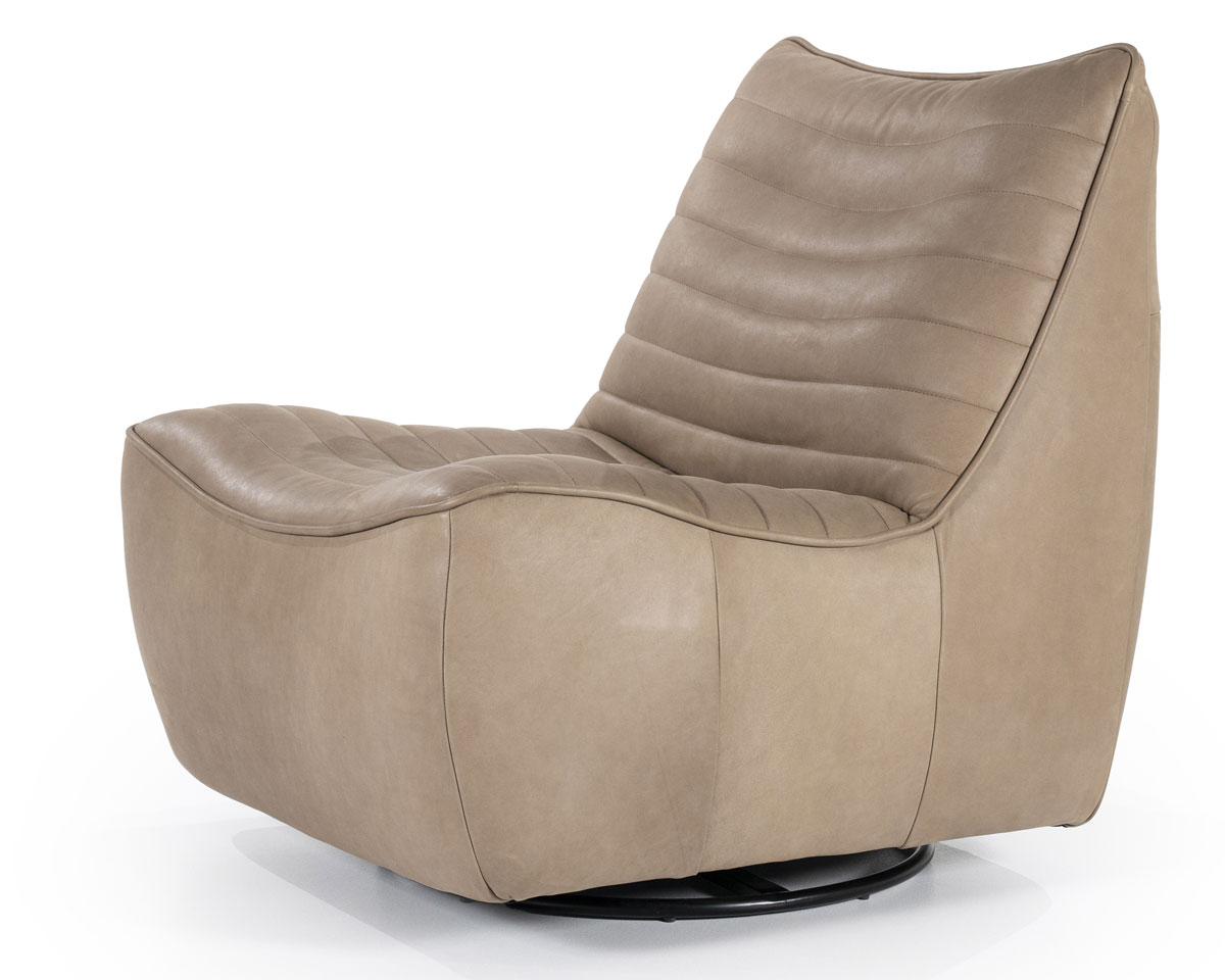 Sessel Relaxsessel COSTAR  Leder taupe Drehsessel