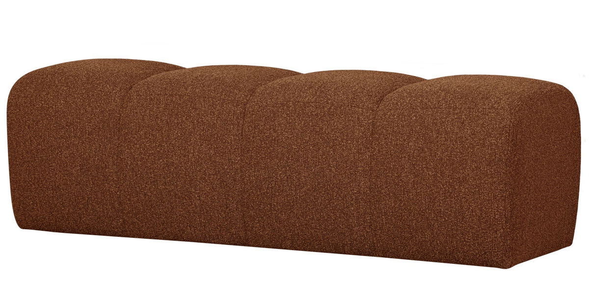 woood Esszimmerbank Hocker MOJO 164 cm Bouclé rostbraun meliert