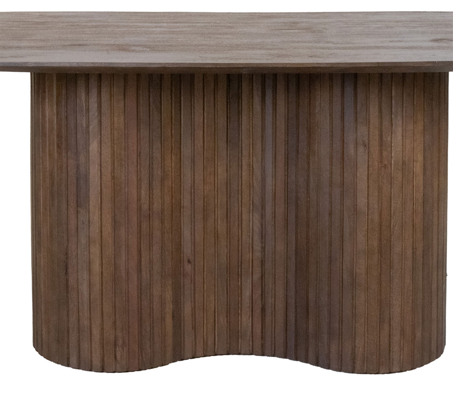 Esstisch ANNA 200 x 100 cm oval Hartholz dunkelbraun